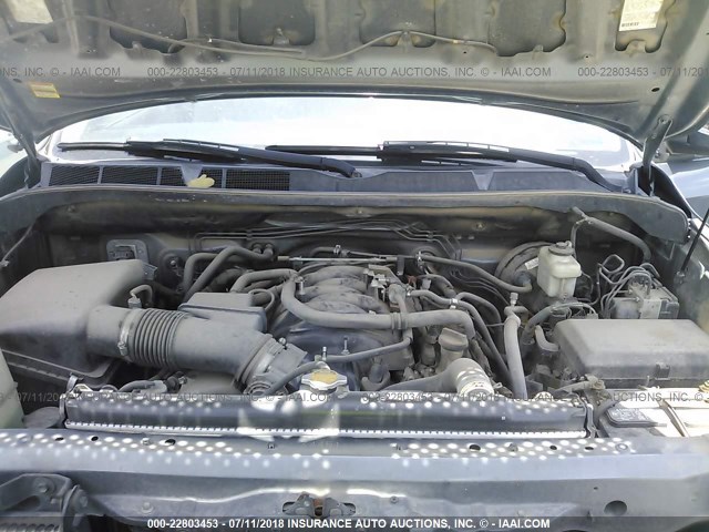 5TFRV54117X022888 - 2007 TOYOTA TUNDRA DOUBLE CAB SR5 SILVER photo 10