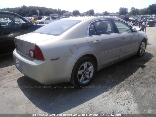 1G1ZC5E0XAF295801 - 2010 CHEVROLET MALIBU 1LT 金色 照片 4