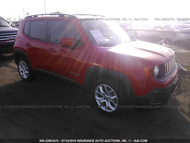 ZACCJABT6GPC49611 - 2016 JEEP RENEGADE LATITUDE RED photo 1