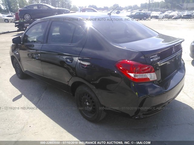 ML32F3FJ7HHF05304 - 2017 MITSUBISHI MIRAGE G4 ES შავი ფოტო 3