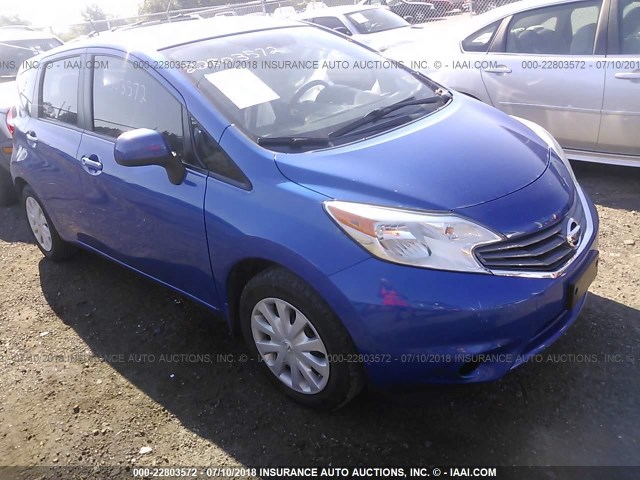 3N1CE2CP6EL434665 - 2014 NISSAN VERSA NOTE S/S PLUS/SV/SL BLUE photo 1