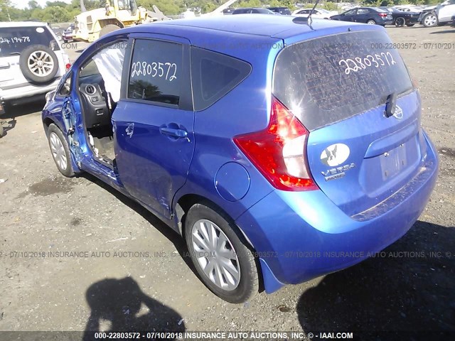 3N1CE2CP6EL434665 - 2014 NISSAN VERSA NOTE S/S PLUS/SV/SL BLUE photo 3