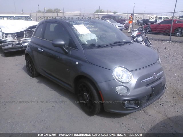 3C3CFFBR3CT335596 - 2012 FIAT 500 SPORT GRAY photo 1