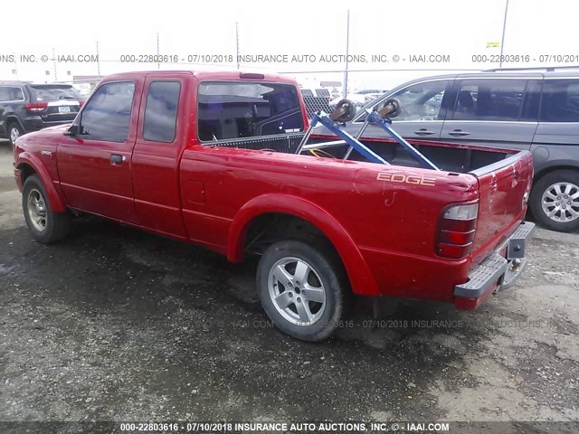 1FTYR14U04PA65987 - 2004 FORD RANGER SUPER CAB RED photo 3