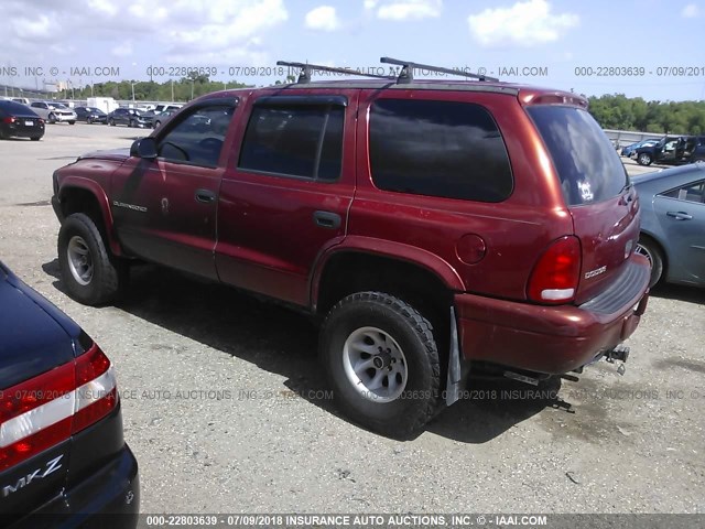 1B4HS28Y2XF625636 - 1999 DODGE DURANGO RED photo 3