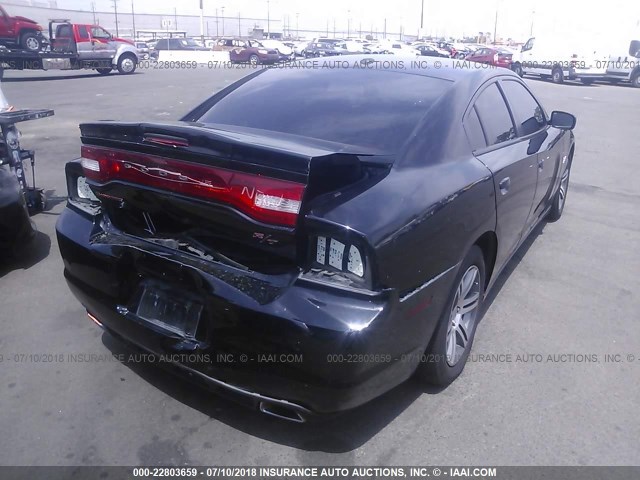 2C3CDXCT2CH248027 - 2012 DODGE CHARGER R/T BLACK photo 4