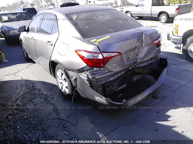 5YFBURHE5FP364494 - 2015 TOYOTA COROLLA L/LE/LE PLS/PRM/S/S PLS GRAY photo 3