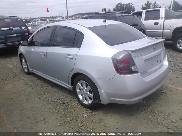 3N1AB6AP5BL669922 - 2011 NISSAN SENTRA 2.0/2.0S/SR/2.0SL SILVER photo 3