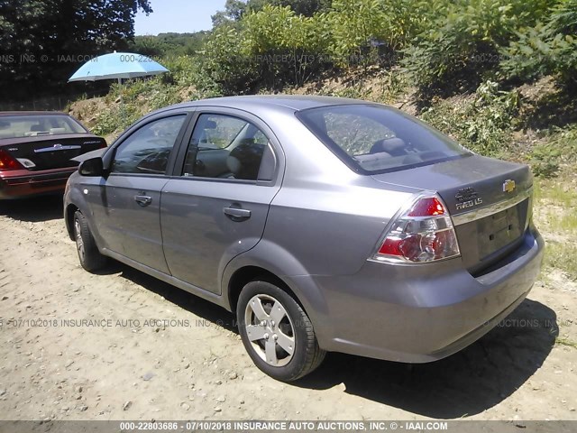 KL1TD56608B104067 - 2008 CHEVROLET AVEO LS GRAY photo 3
