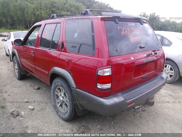 JN8AR07Y2XW382758 - 1999 NISSAN PATHFINDER LE/SE/XE RED photo 3