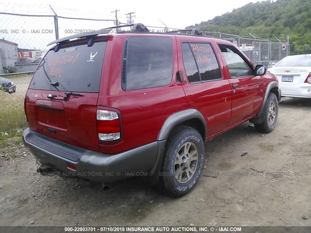 JN8AR07Y2XW382758 - 1999 NISSAN PATHFINDER LE/SE/XE RED photo 4