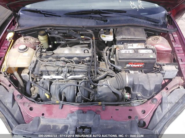 3FAFP31N55R146845 - 2005 FORD FOCUS ZX3 RED photo 10