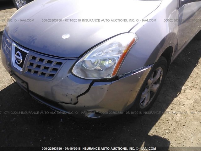 JN8AS58V38W144411 - 2008 NISSAN ROGUE S/SL GRAY photo 6