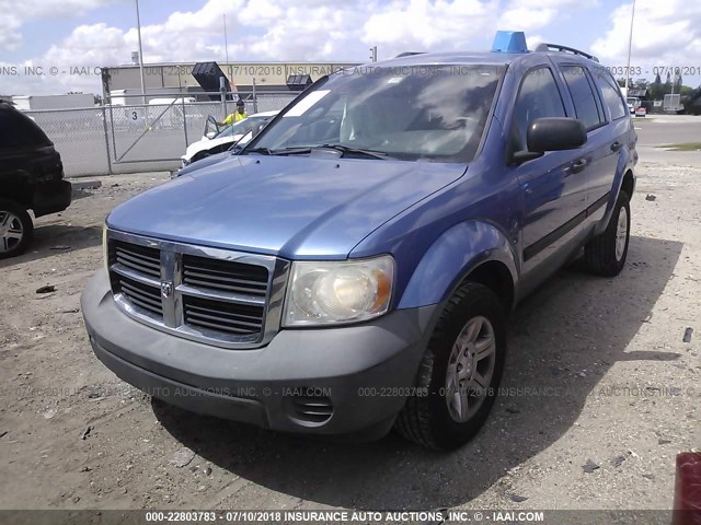 1D8HD38PX7F573880 - 2007 DODGE DURANGO SXT Light Blue photo 2