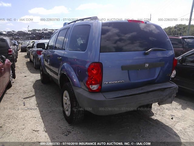 1D8HD38PX7F573880 - 2007 DODGE DURANGO SXT Light Blue photo 3