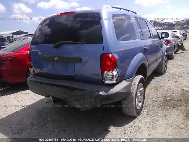 1D8HD38PX7F573880 - 2007 DODGE DURANGO SXT Light Blue photo 4