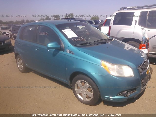 KL1TD66E39B338041 - 2009 CHEVROLET AVEO LS/LT TEAL photo 1