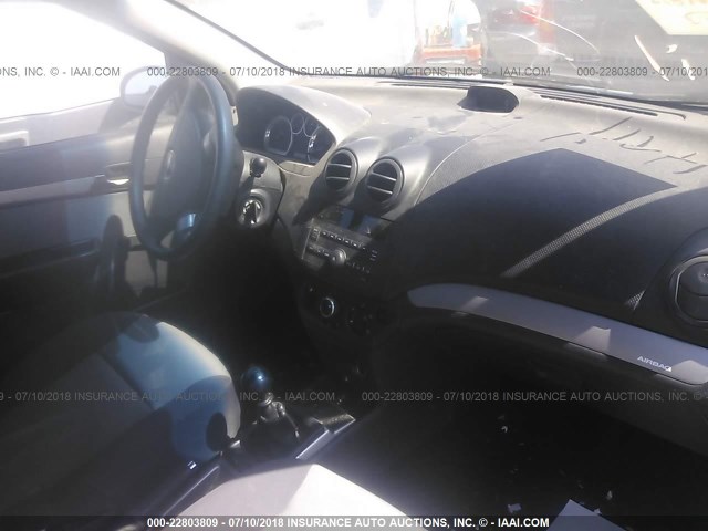 KL1TD66E39B338041 - 2009 CHEVROLET AVEO LS/LT 青色 照片 5