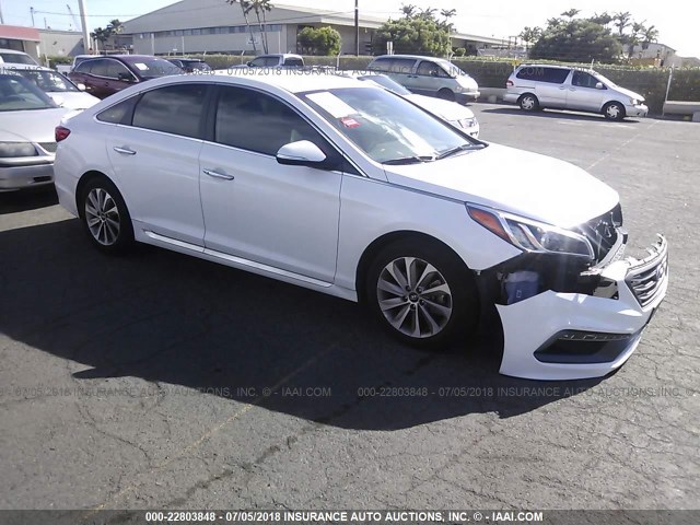 5NPE34AF2GH267192 - 2016 HYUNDAI SONATA SPORT/LIMITED WHITE photo 1