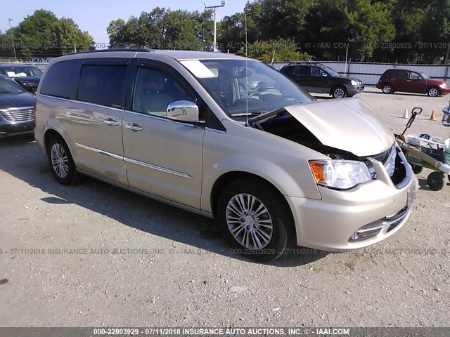 2C4RC1CG9DR589672 - 2013 CHRYSLER TOWN & COUNTRY TOURING L Champagne photo 1