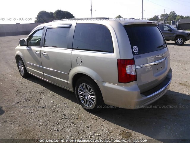 2C4RC1CG9DR589672 - 2013 CHRYSLER TOWN & COUNTRY TOURING L Champagne photo 3