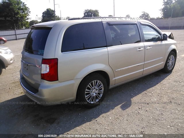 2C4RC1CG9DR589672 - 2013 CHRYSLER TOWN & COUNTRY TOURING L Champagne photo 4