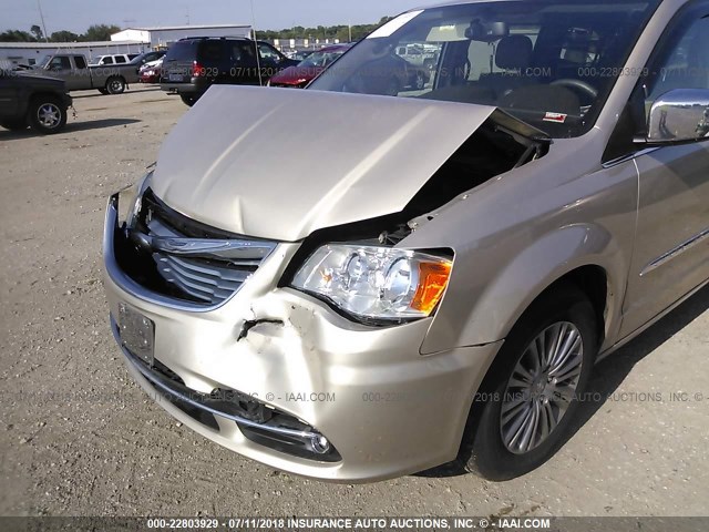 2C4RC1CG9DR589672 - 2013 CHRYSLER TOWN & COUNTRY TOURING L Champagne photo 6