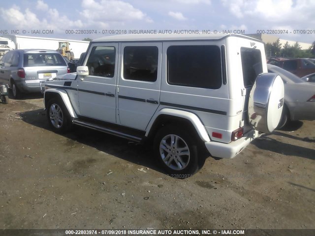 WDCYC3HF3CX195540 - 2012 MERCEDES-BENZ G 550 WHITE photo 3