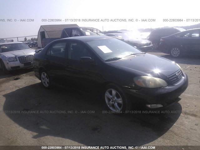 2T1BY32E55C348840 - 2005 TOYOTA COROLLA XRS BLACK photo 1