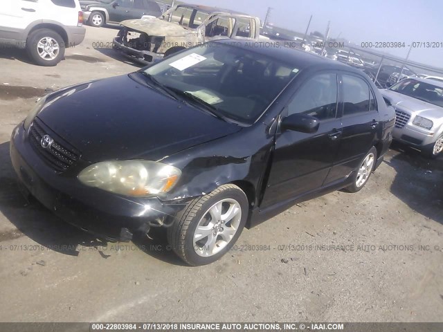 2T1BY32E55C348840 - 2005 TOYOTA COROLLA XRS BLACK photo 2