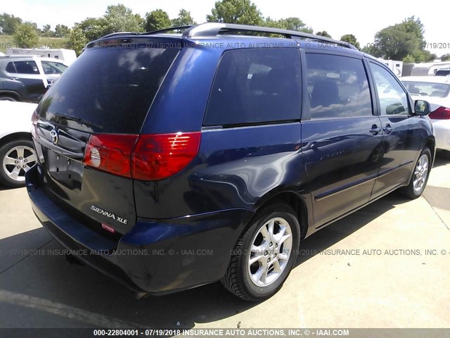 5TDZA22C26S569073 - 2006 TOYOTA SIENNA XLE/XLE LIMITED BLUE photo 4