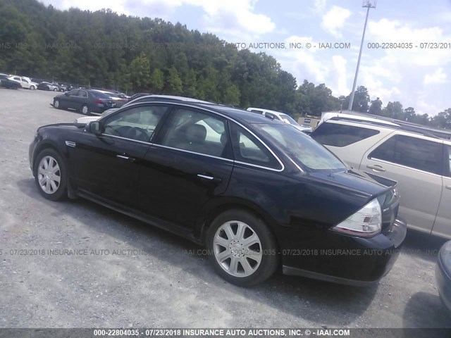 1FAHP25W18G153373 - 2008 FORD TAURUS LIMITED BLACK photo 3