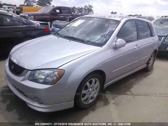 KNAFE161065322521 - 2006 KIA SPECTRA5 SILVER photo 2