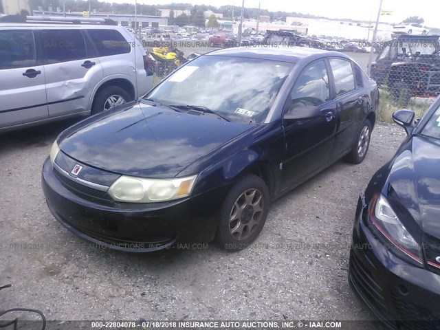 1G8AJ52F13Z116138 - 2003 SATURN ION LEVEL 2 BLACK photo 2