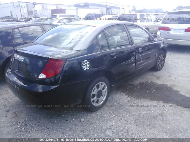 1G8AJ52F13Z116138 - 2003 SATURN ION LEVEL 2 BLACK photo 4