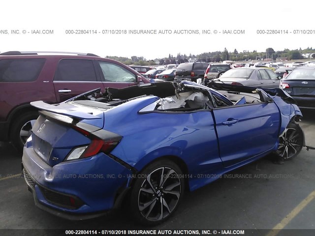 2HGFC3A54HH751026 - 2017 HONDA CIVIC SI BLUE photo 4