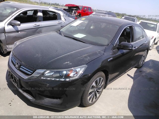 1HGCR6F52FA015077 - 2015 HONDA ACCORD HYBRID/EXL BLACK photo 2