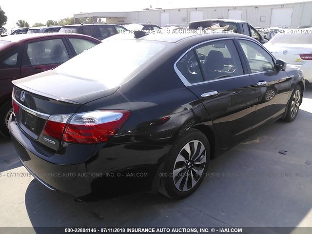 1HGCR6F52FA015077 - 2015 HONDA ACCORD HYBRID/EXL BLACK photo 4