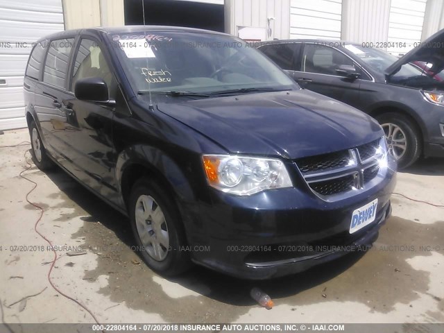 2C4RDGBG4DR650492 - 2013 DODGE GRAND CARAVAN SE Dark Blue photo 1