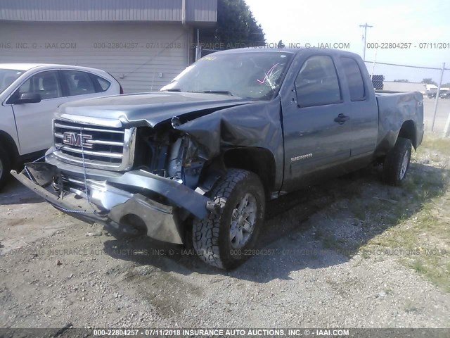 1GTR2VE79DZ110583 - 2013 GMC SIERRA K1500 SLE BLUE photo 2