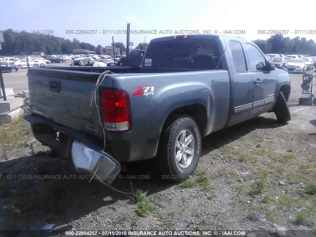 1GTR2VE79DZ110583 - 2013 GMC SIERRA K1500 SLE BLUE photo 4