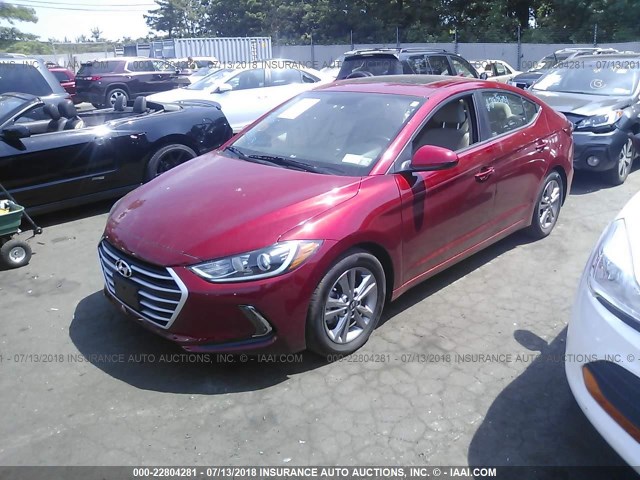 KMHD84LF9HU302162 - 2017 HYUNDAI ELANTRA SE/VALUE/LIMITED RED photo 2