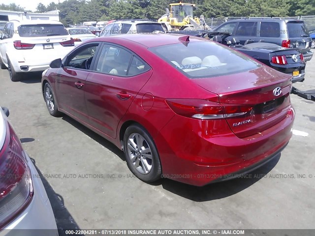 KMHD84LF9HU302162 - 2017 HYUNDAI ELANTRA SE/VALUE/LIMITED RED photo 3