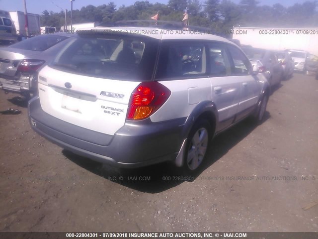 4S4BP67C654336870 - 2005 SUBARU LEGACY OUTBACK 2.5 XT LIMITED WHITE photo 4