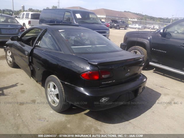 1G1JS124927326676 - 2002 CHEVROLET CAVALIER LS BLACK photo 3