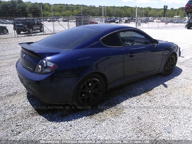 KMHHN66F17U255032 - 2007 HYUNDAI TIBURON GT/SE/GT LIMITED Dark Blue photo 4