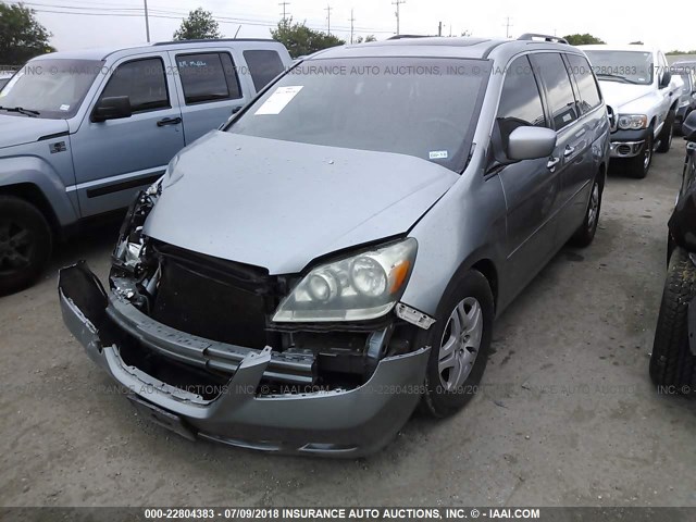 5FNRL38737B105872 - 2007 HONDA ODYSSEY EXL Light Blue photo 2