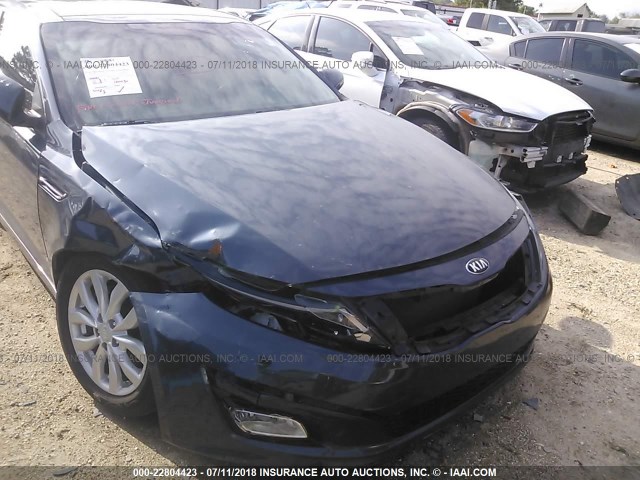 5XXGN4A7XFG407382 - 2015 KIA OPTIMA EX Navy photo 6