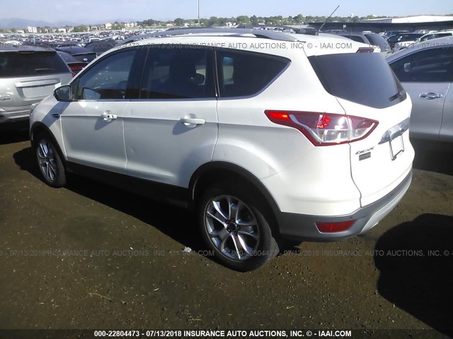 1FMCU0JXXEUD72227 - 2014 FORD ESCAPE TITANIUM WHITE photo 3