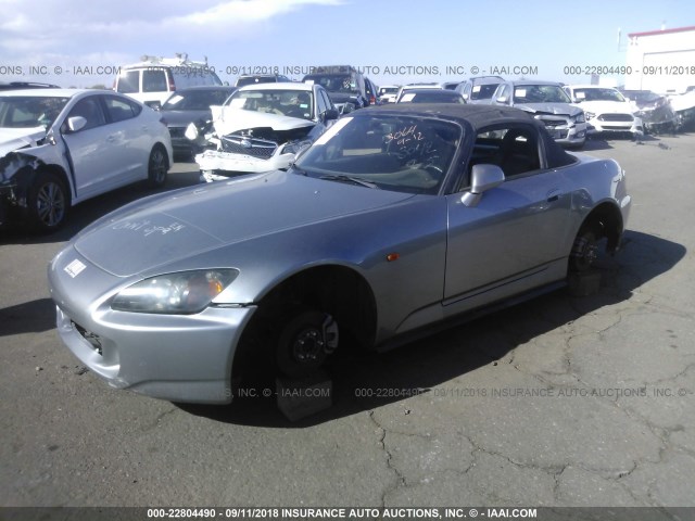 JHMAP21497S000265 - 2007 HONDA S2000 GRAY photo 2